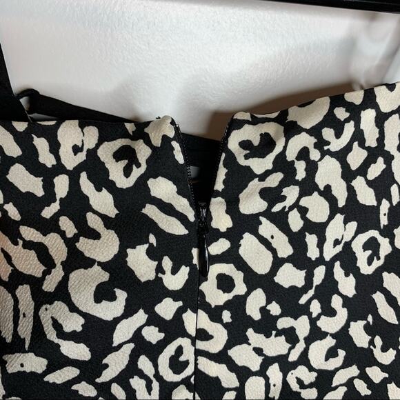 JOA Just One Answer Leopard Print Silky Slip Dress Lace Neckline Size Small - Picture 5 of 7